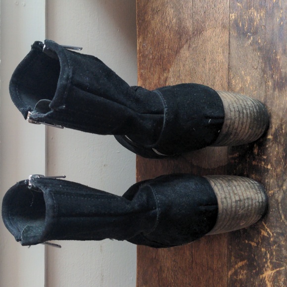 Jeffrey Campbell Suede Ruched Bi-Zip Booties - Picture 6 of 14